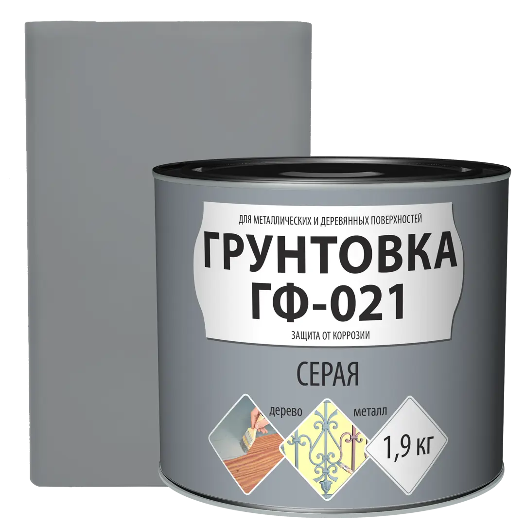 грунтовка гф 021 антикоррозионная текс универсал серая 24 кг Грунтовка для сухих помещений Empils ГФ-021 серая 1.9 кг