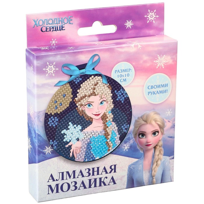 Алмазная мозаика Disney Холодное сердце Эльза, 10х10 см