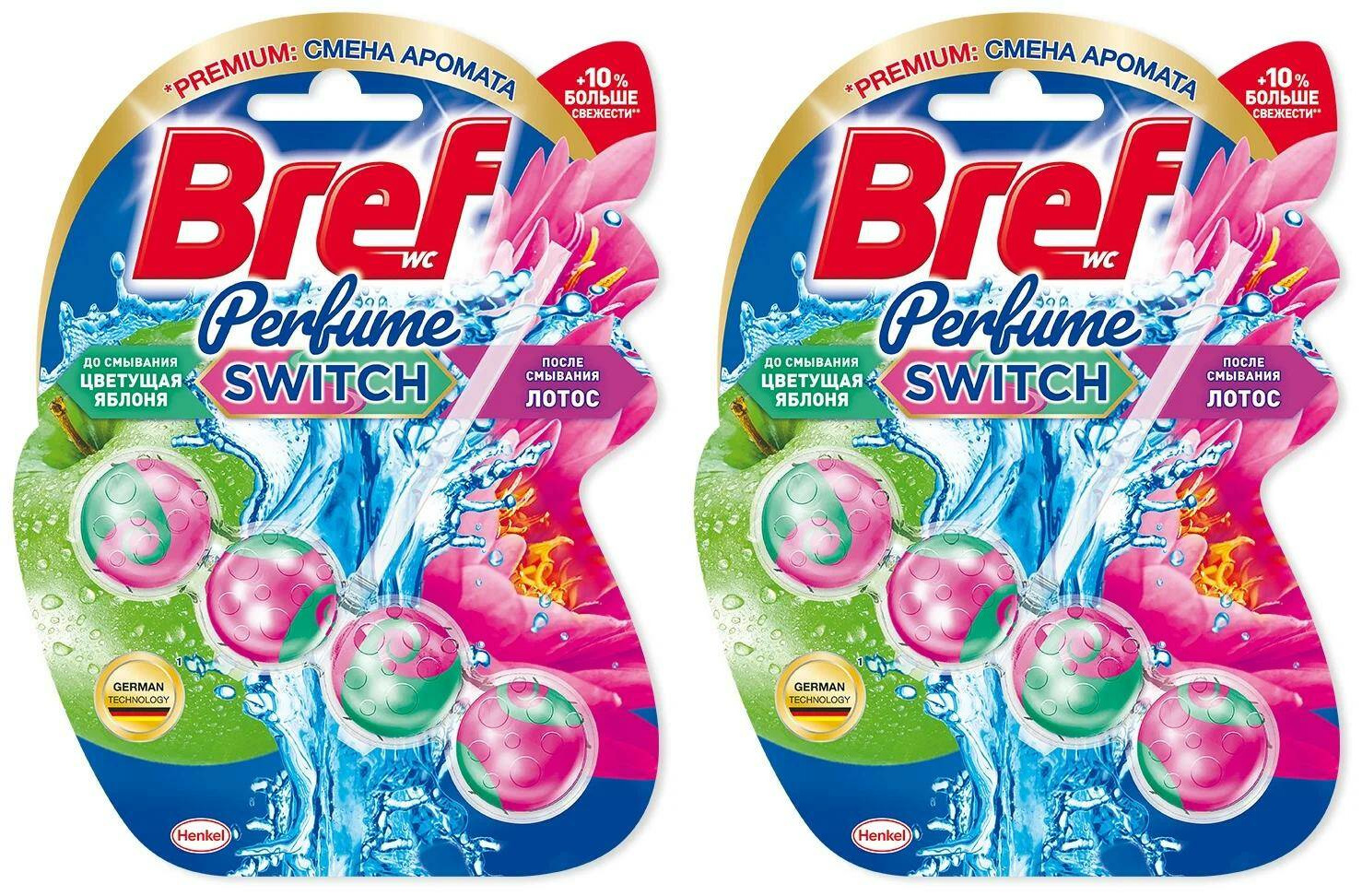

Средство чистящее для туалета Bref Цветущая яблоня-Лотос 50г, 2 шт, Цветущая яблоня-Лотос