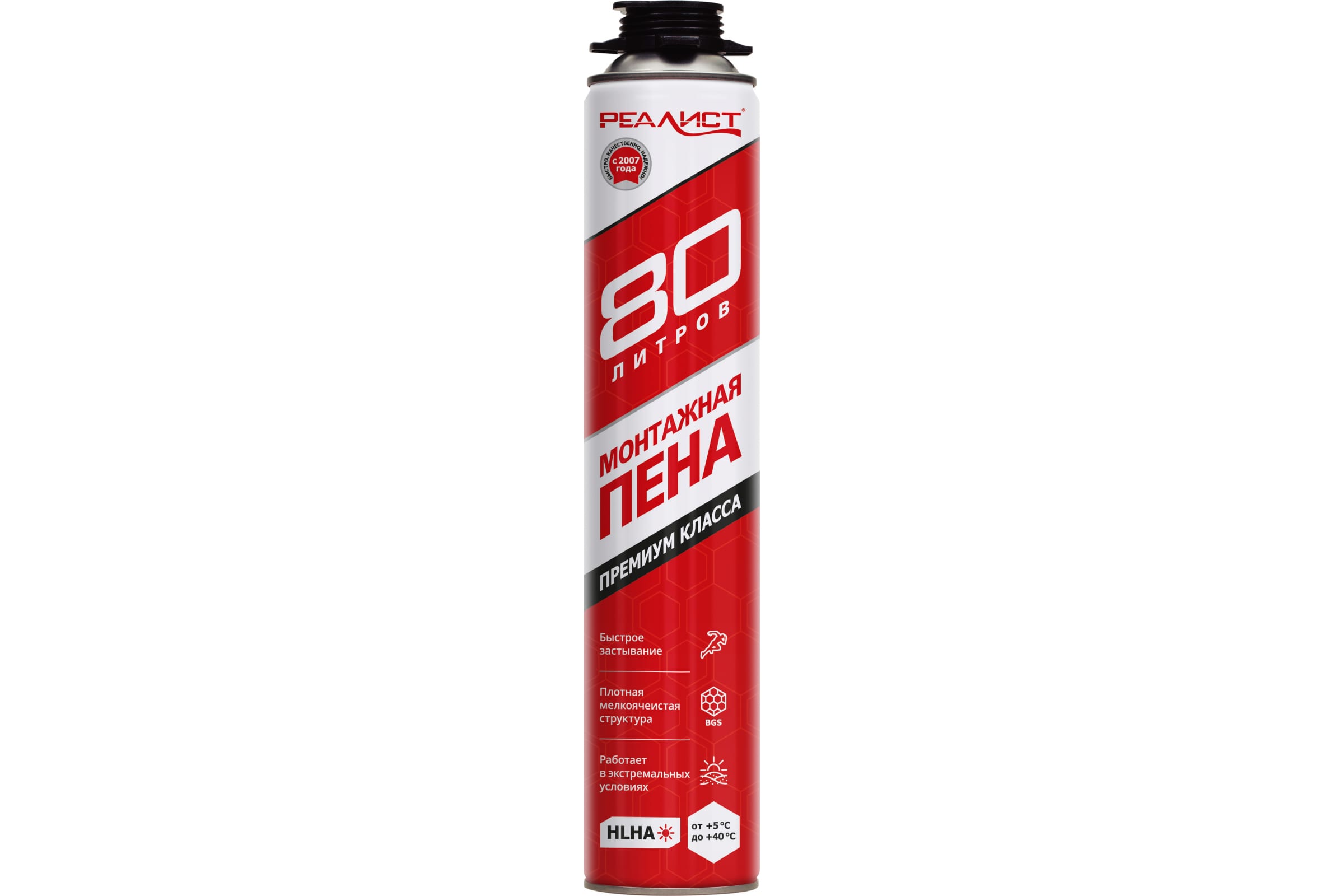 REALIST Пена монтажная PRO Red 80л 4602009041044