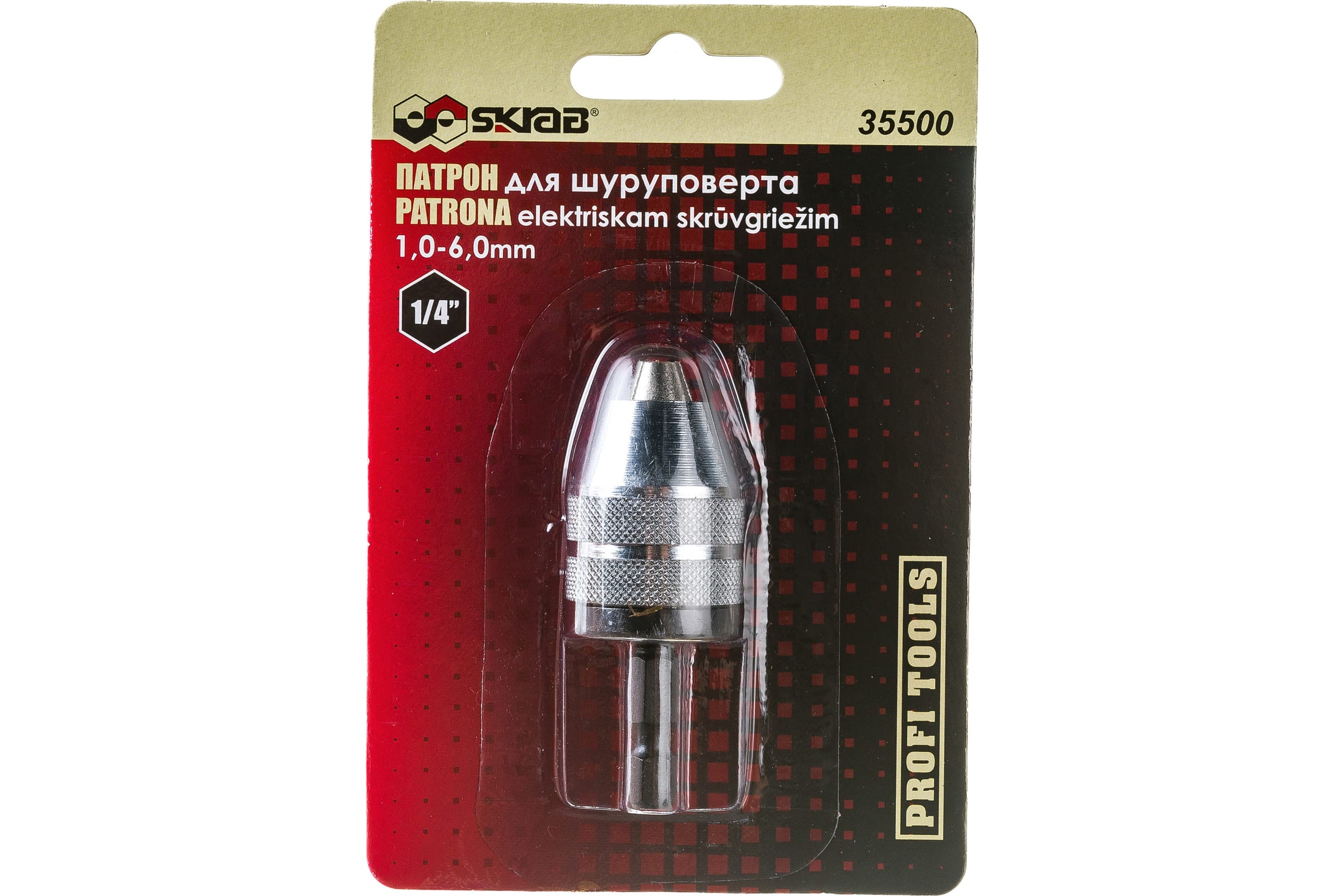 

SKRAB Патрон для шуруповерта 1/4 1,0-6,0мм 35500