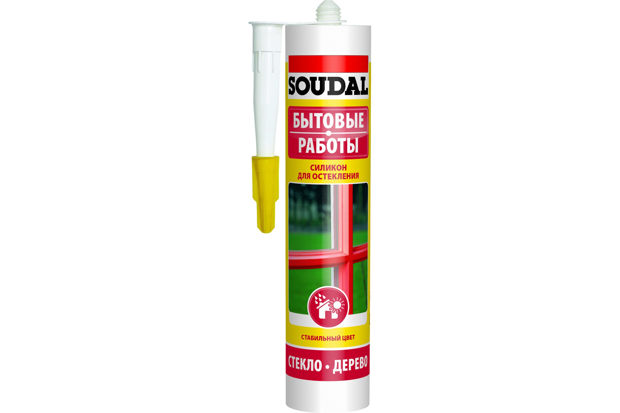 SOUDAL силикон для остекления белый 280мл 125774