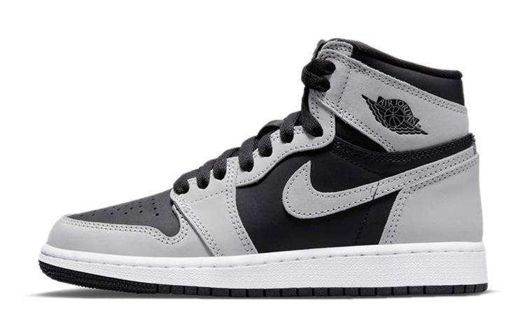 

Кеды унисекс Jordan Air Jordan 1 High OG Shadow 2.0 GS серые 35.5 EU, Серый, Air Jordan 1 High OG Shadow 2.0 GS