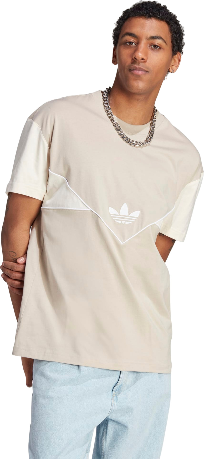 

Футболка мужская Adidas C TEE бежевая L, Бежевый, C TEE