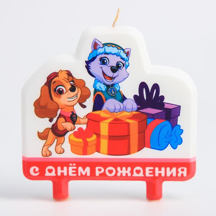

Свеча в торт "С Днем рождения", Щенячий патруль