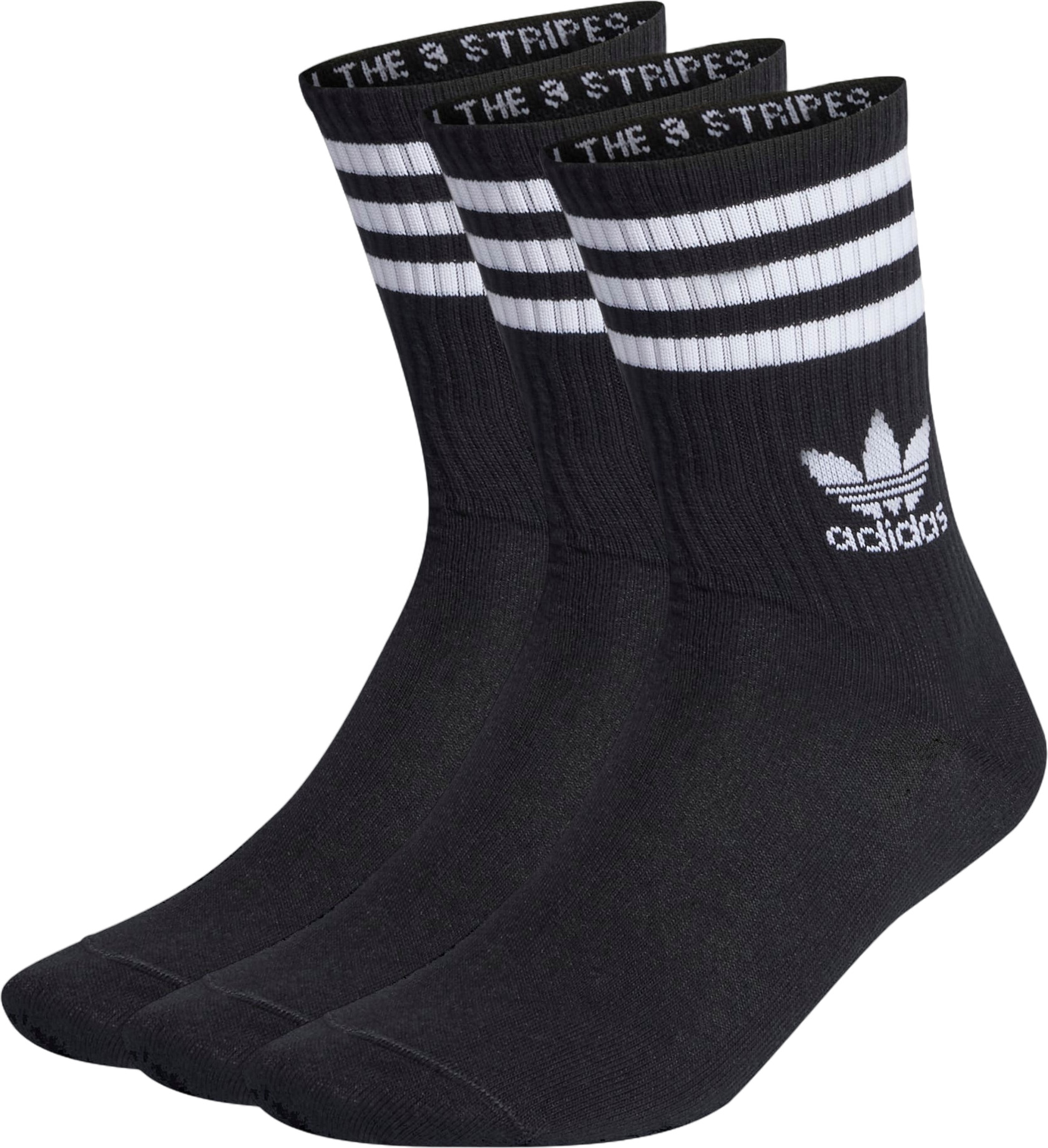 Комплект носков мужских Adidas MID CUT CRW SCK черных XL 3 пары