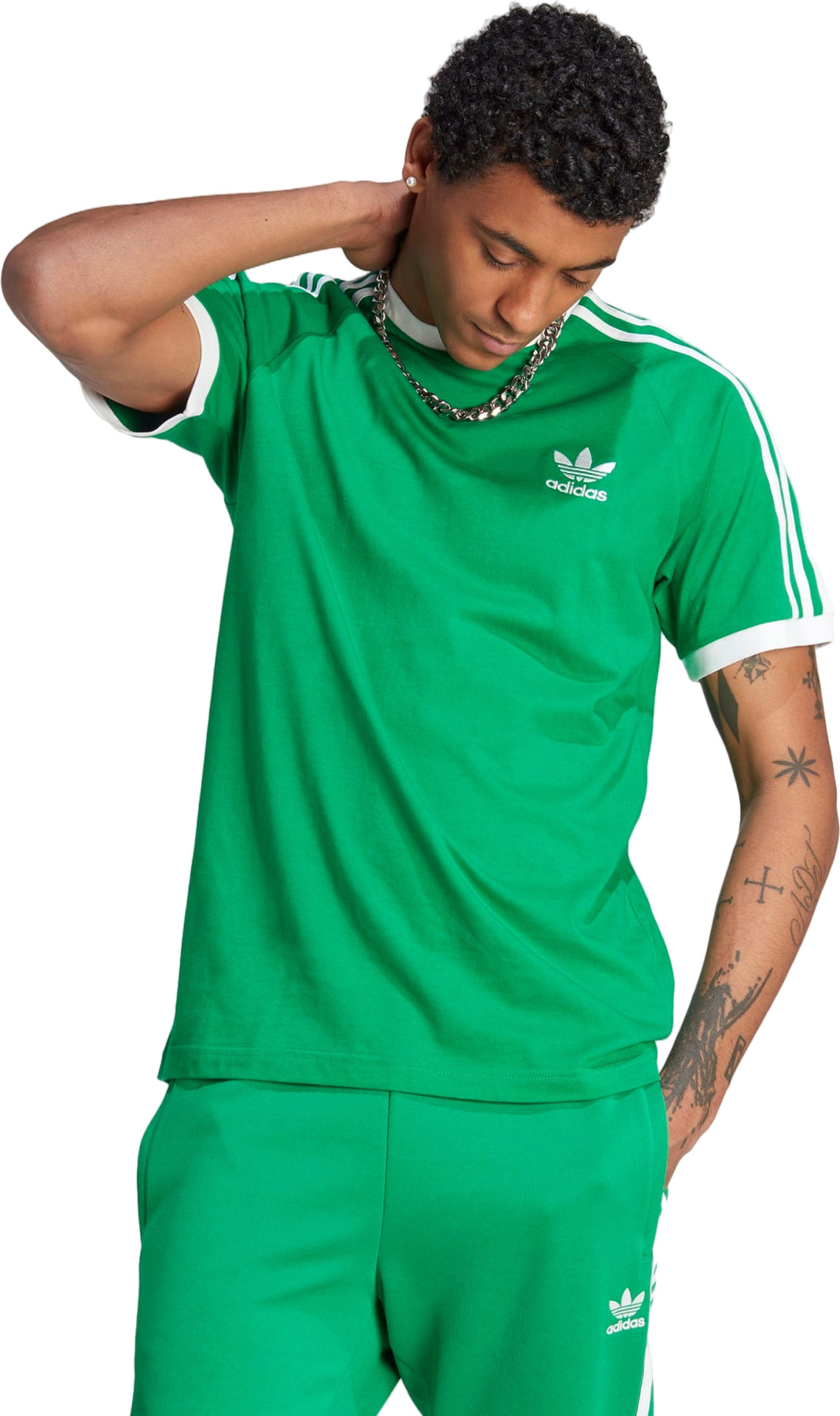 Футболка мужская Adidas 3-STRIPES TEE зеленая S