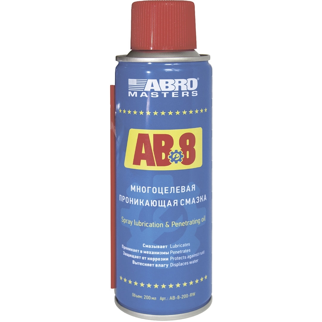

Смазка проникающая многоцелевая ABRO MASTERS AB-8-200-RW, 200 мл