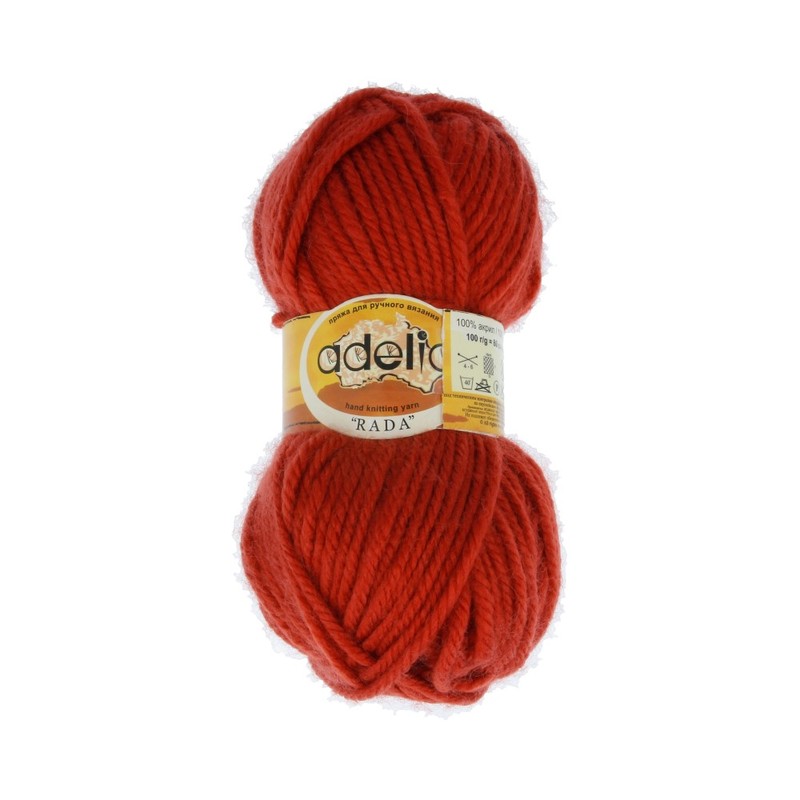 

Пряжа Adelia Rada, акрил, бобина 250 г, 230 м, цвет 085 красно-коричневый
