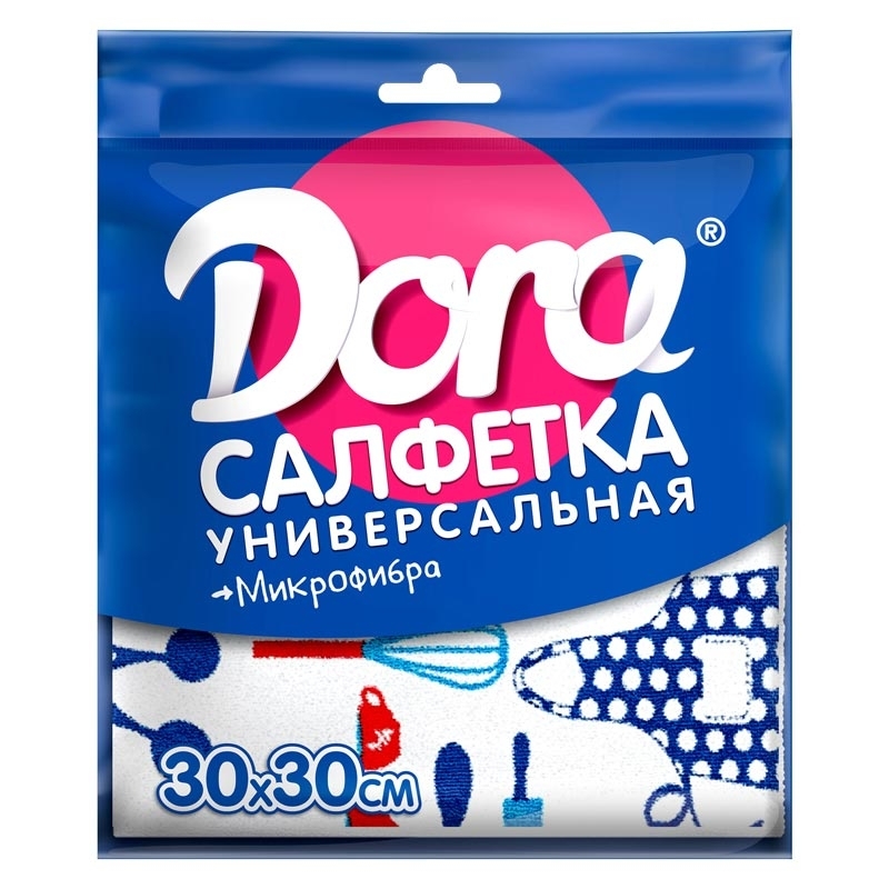 фото Салфетка dora универсальная 30 х 30 см с рисунком в ассортименте