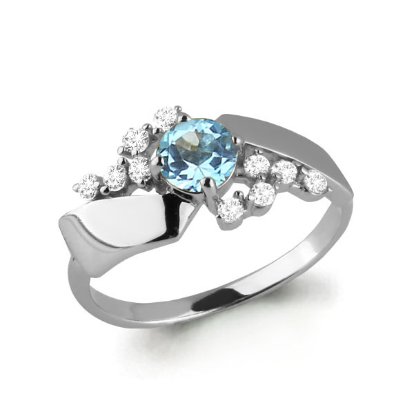 

Кольцо из серебра р.  AQUAMARINE 6581205А_925_з, 6581205А_925_з