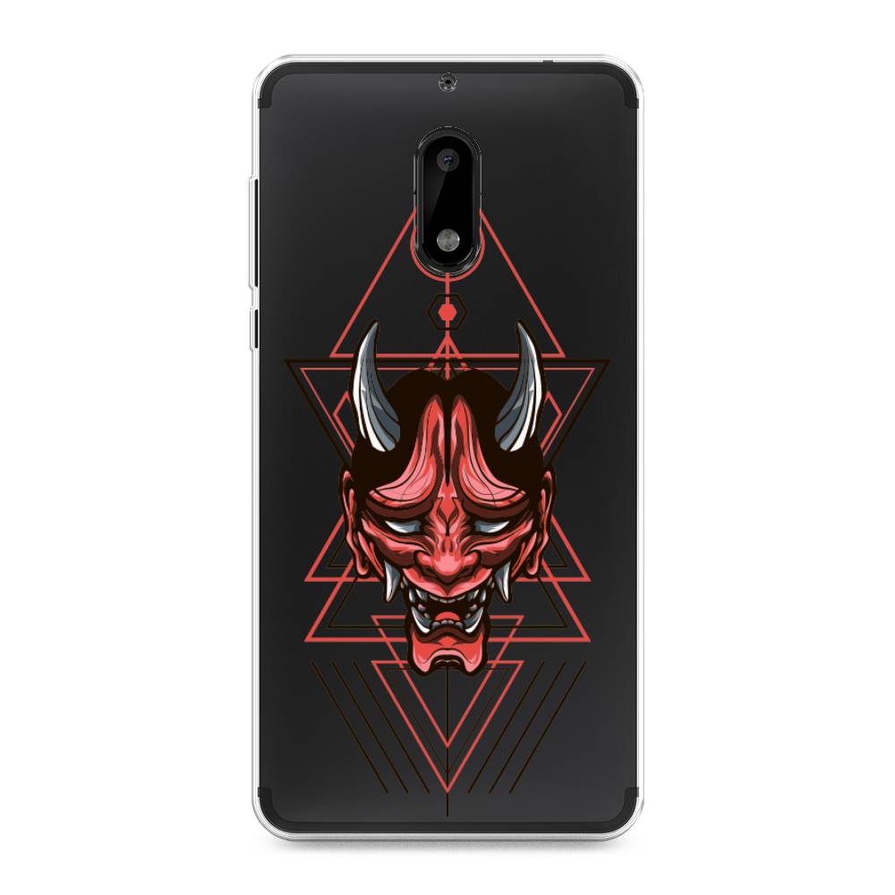 

Чехол на Nokia 6 "Hanya Oni mask", Серый;красный;черный, 120350-4