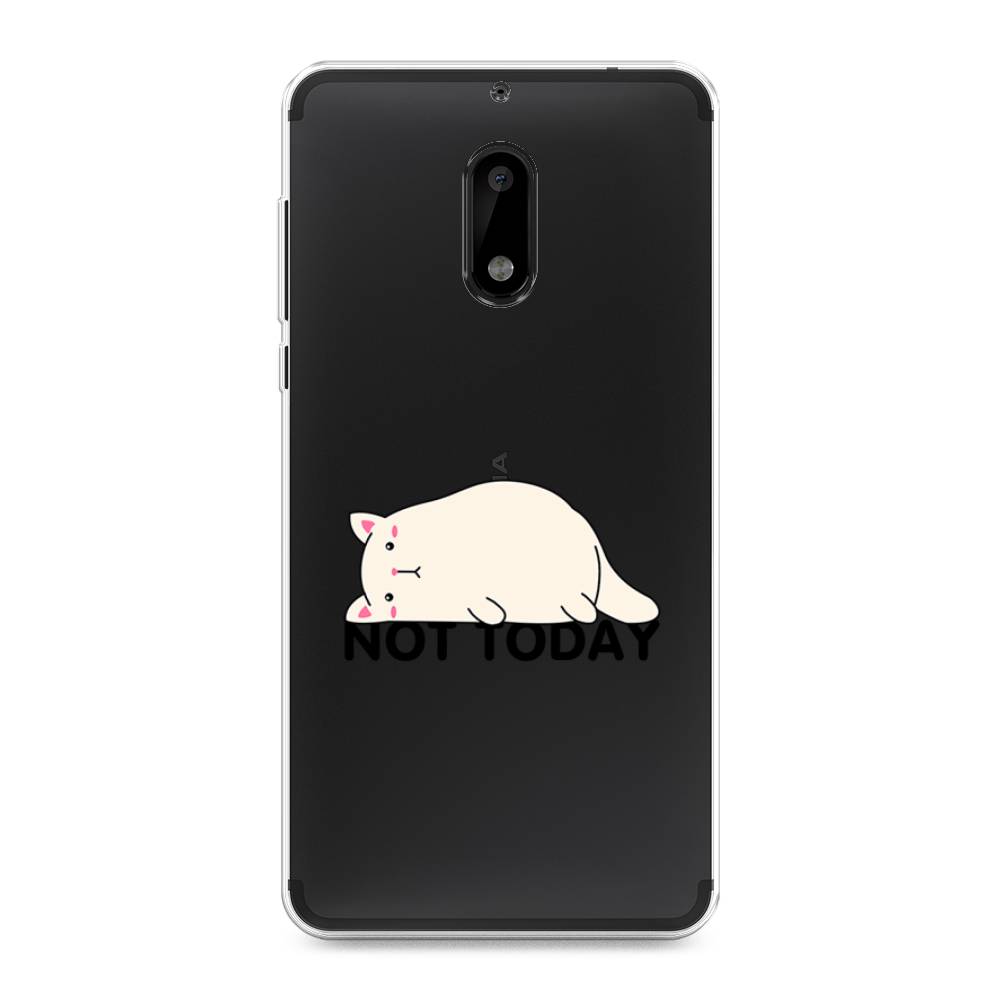 

Чехол на Nokia 6 "Cat not today", Белый;розовый;черный, 120350-1