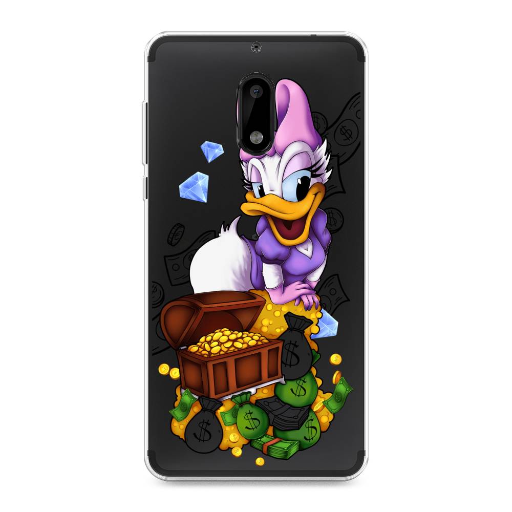 

Чехол на Nokia 6 "Rich Daisy Duck", Коричневый;белый;фиолетовый, 120350-6