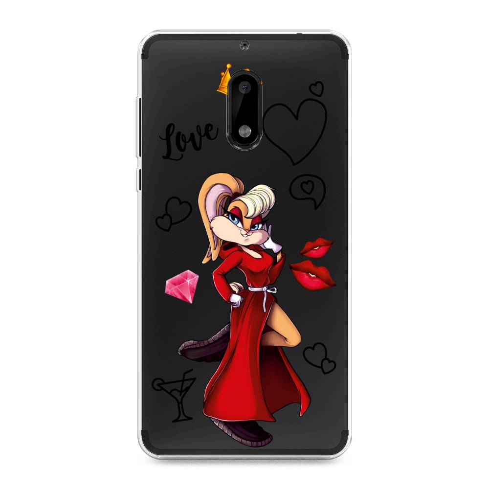 

Чехол на Nokia 6 "Rich Lola Bunny", Красный;бежевый;оранжевый, 120350-6