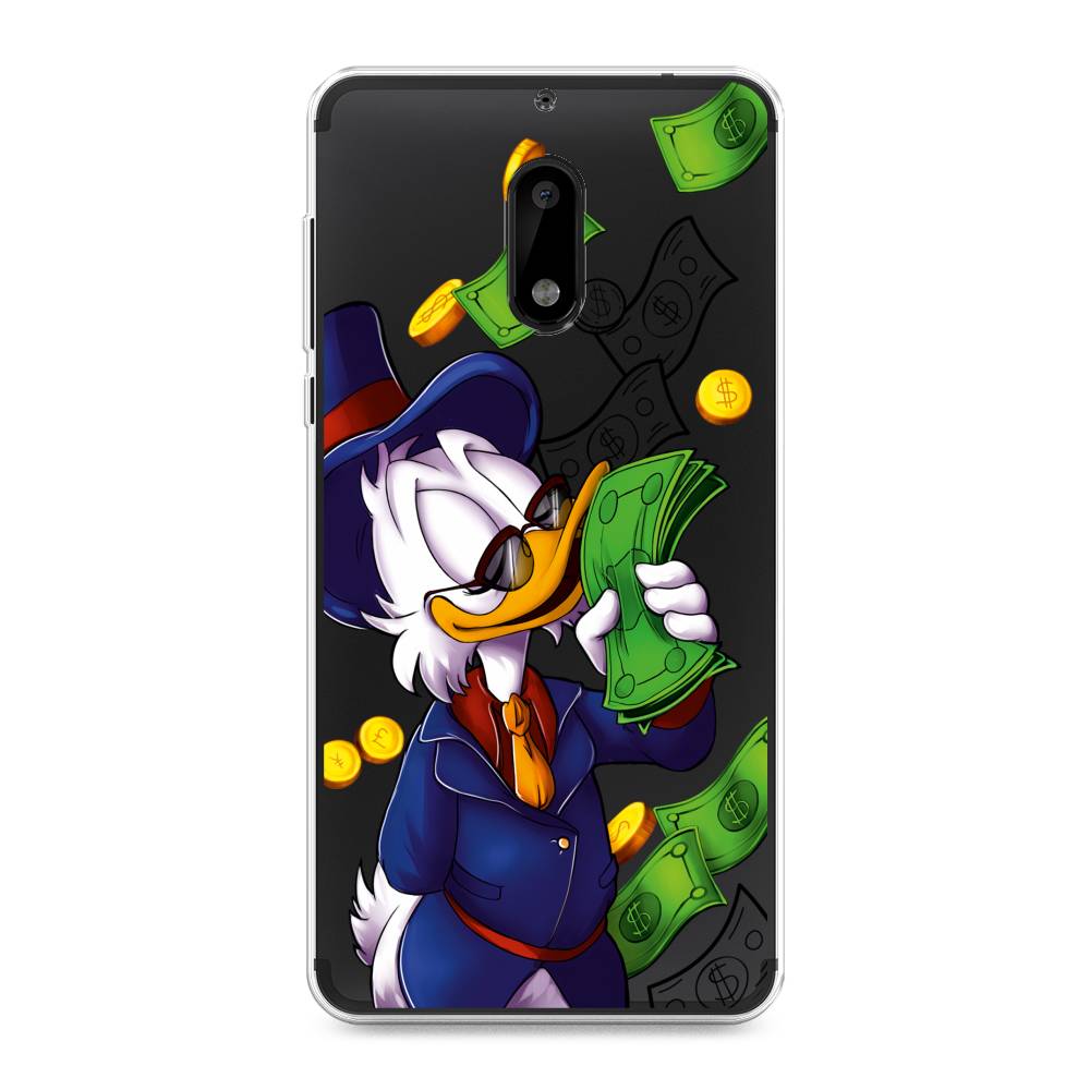 

Чехол на Nokia 6 "Scrooge McDuck with Money", Синий;зеленый;белый, 120350-6