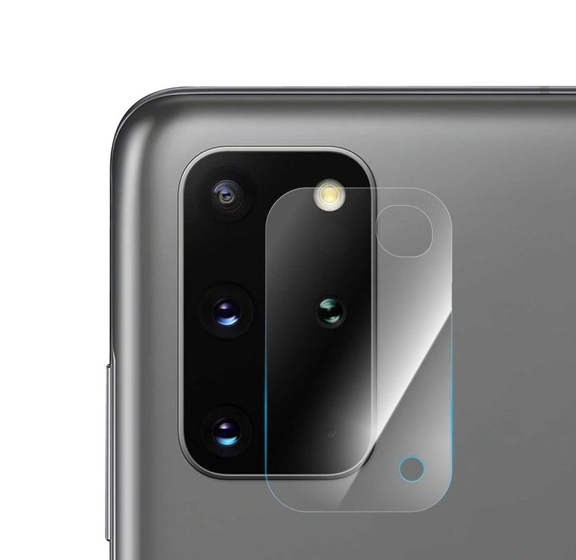 

Защитное стекло для Samsung Galaxy S20+ на камеру 2 шт гибридное прозрачное, Samsung Galaxy S20+