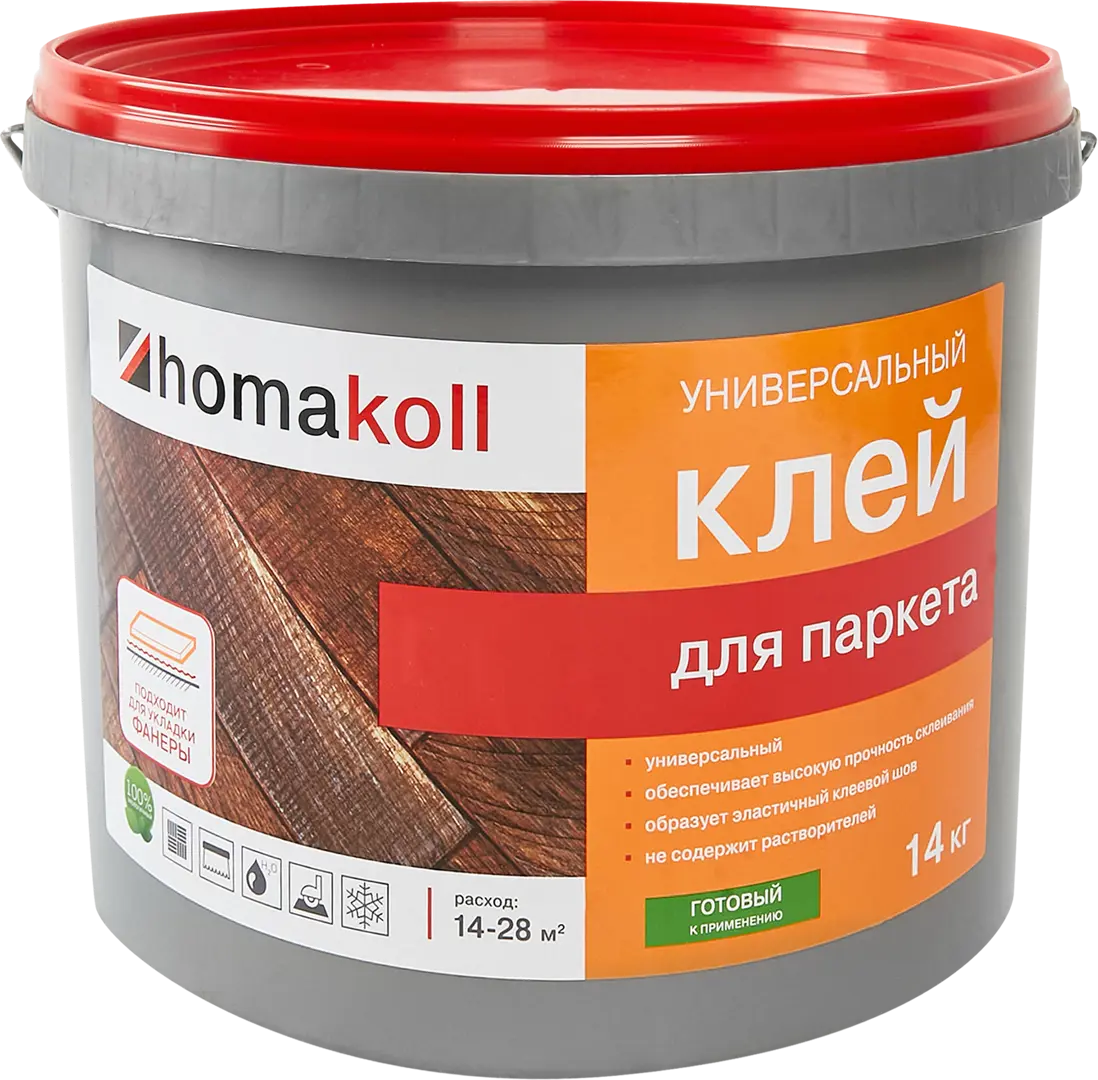 Клей водно-дисперсионный для паркета Хомакол (Homakoll) 14 кг морозостойкий клей homakoll