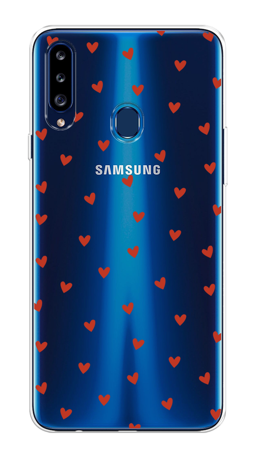 

Чехол на Samsung Galaxy A20s "Red hearts", Красный;прозрачный, 2100850-1