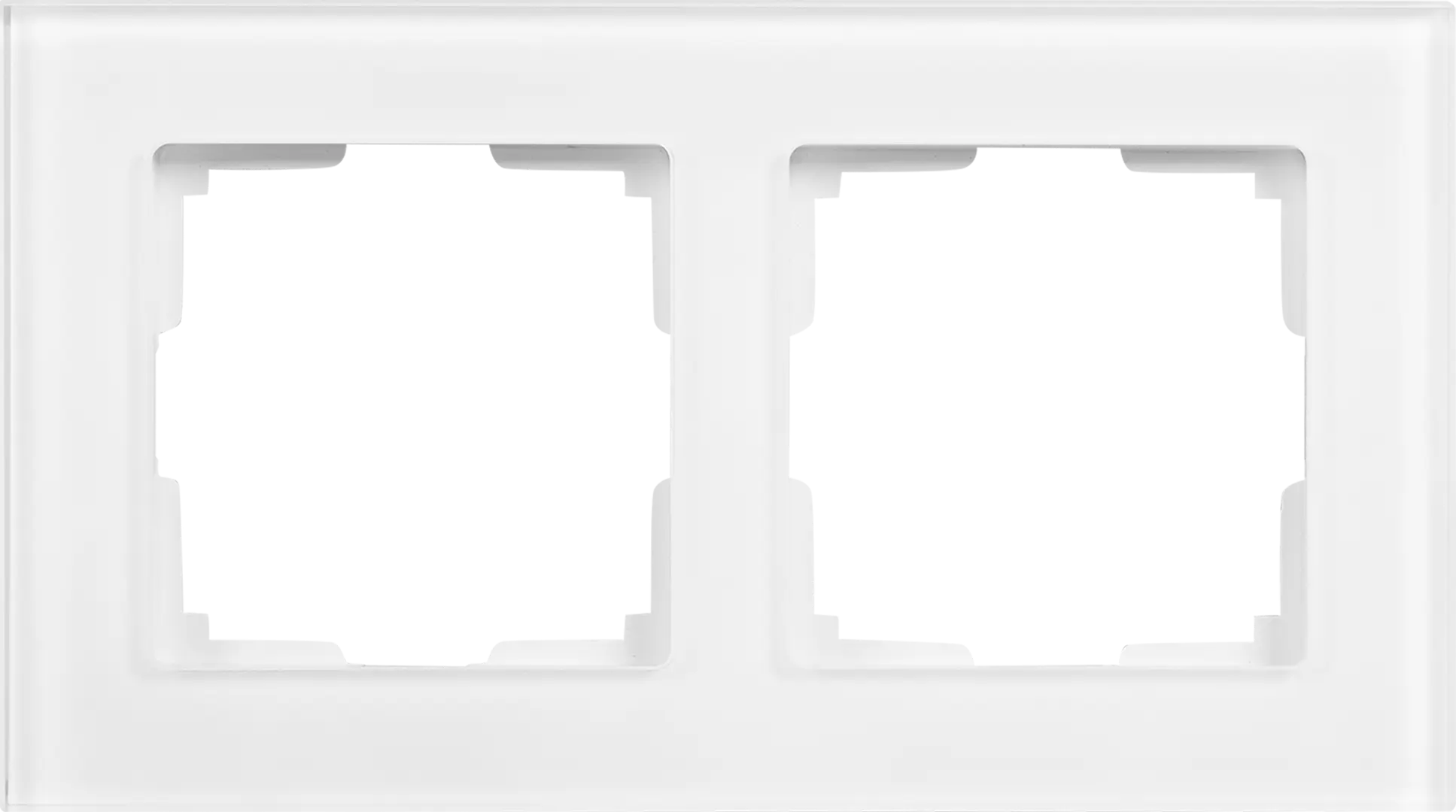 Рамка для розеток и выключателей Werkel Favorit 2 поста стекло цвет белый рамка на 3 поста werkel favorit w0031111 4690389159794