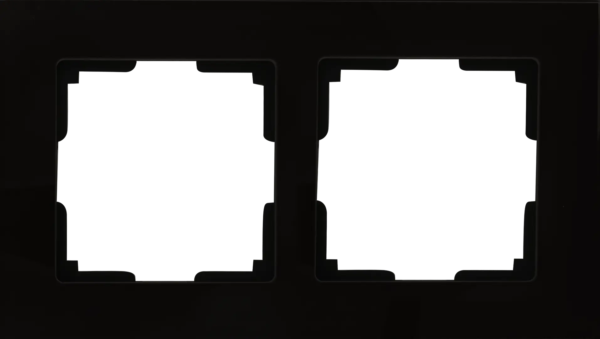 Рамка для розеток и выключателей Werkel Favorit 2 поста стекло цвет чёрный рамка на 1 пост werkel favorit w0011141 4690389183362