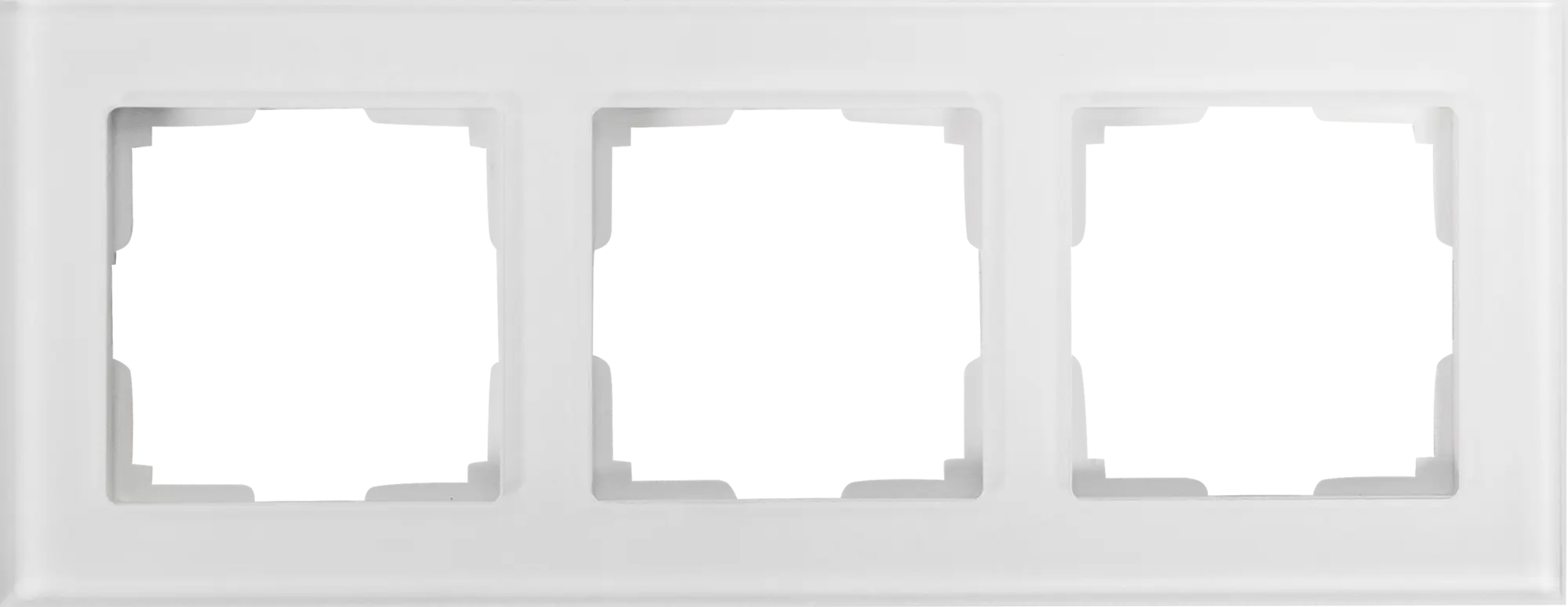 Рамка для розеток и выключателей Werkel Favorit 3 поста стекло цвет белый рамка на 3 поста werkel favorit w0031111 4690389159794