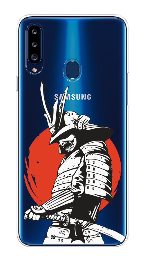 

Чехол на Samsung Galaxy A20s "Самурай с катаной", Черный;красный;белый, 2100850-1