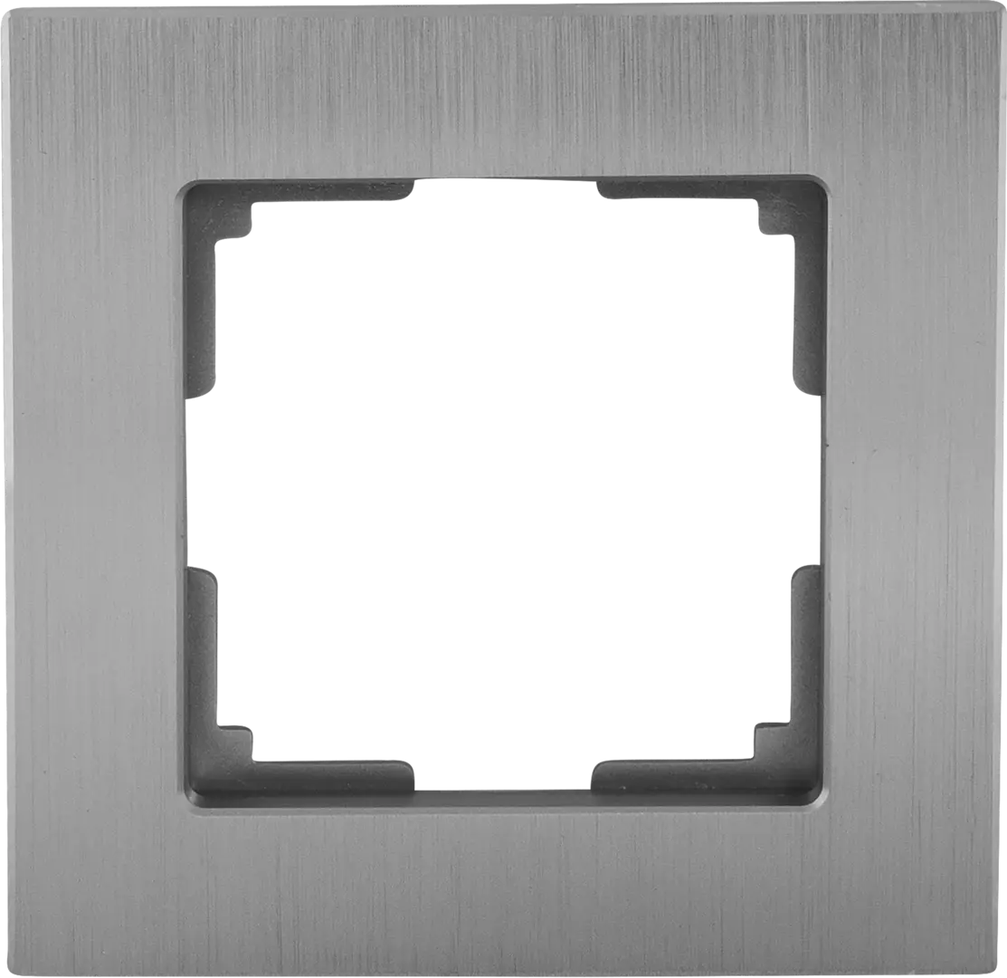 Рамка для розеток и выключателей Werkel Aluminium 1 пост, металл, цвет алюминий рамка на 1 пост алюминий werkel wl11 frame 01