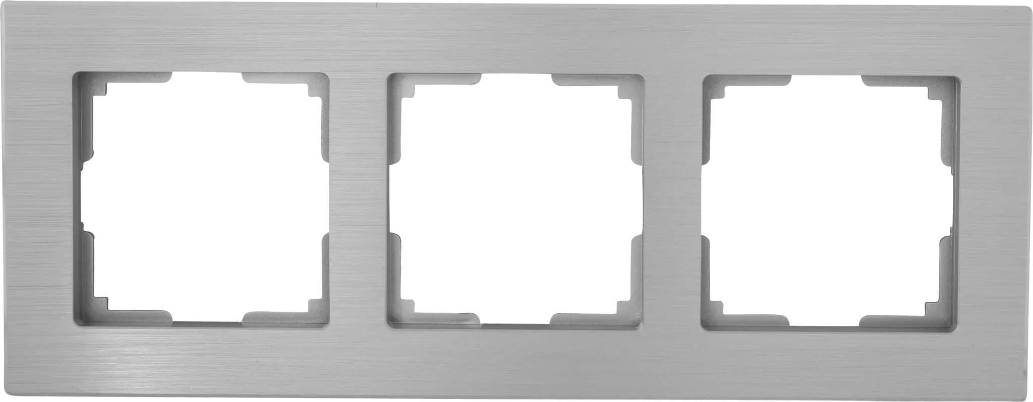 Рамка для розеток и выключателей Werkel Aluminium 3 поста, металл, цвет алюминий рамка для удлинителя ооо ливны электро