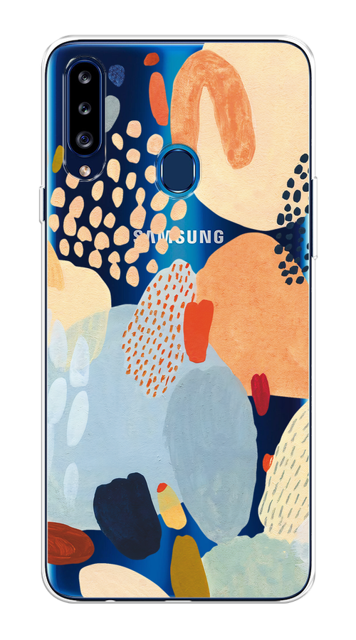 

Чехол на Samsung Galaxy A20s "Необычная абстракция", Бежевый;голубой, 2100850-1