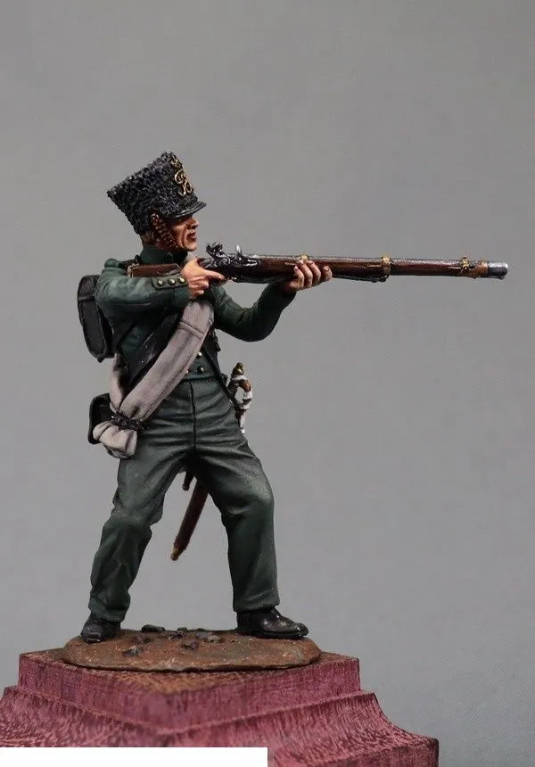 

CHM-54290М. Стрелок батальона Великой Княгини Екатерины Павловны, Россия 1812-14 гг. 54 мм