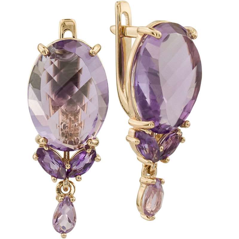 

Серьги подвески из желтого золота ALORIS 1772А, 1772А