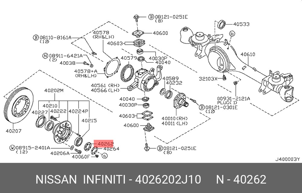 

Гайка Накидная Nissan Patrol (Y60) NISSAN арт. 4026202J10