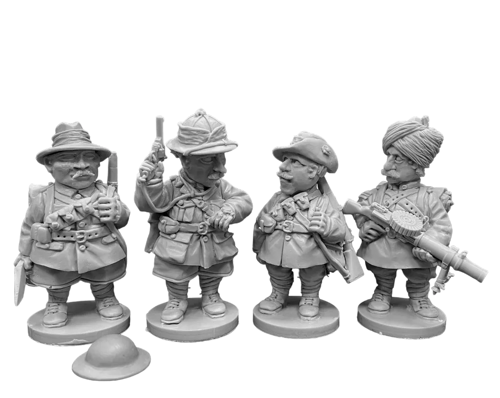 

CHM-50.08. WW1: Британская армия 2 Пехота доминионов. В комплекте 4 фигуры. 50 мм