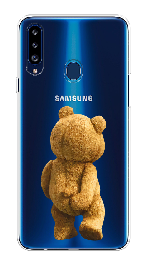 

Чехол на Samsung Galaxy A20s "Медвежья спина", Коричневый;прозрачный, 2100850-1