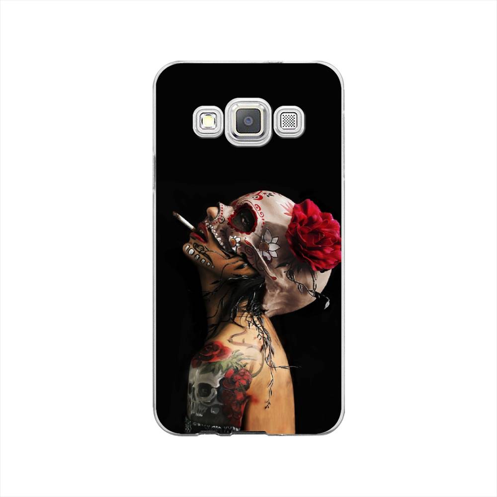 

Чехол Awog на Samsung Galaxy A3 / Самсунг A3 "Девушка с черепом", Черный;красный;бежевый, 20150-9
