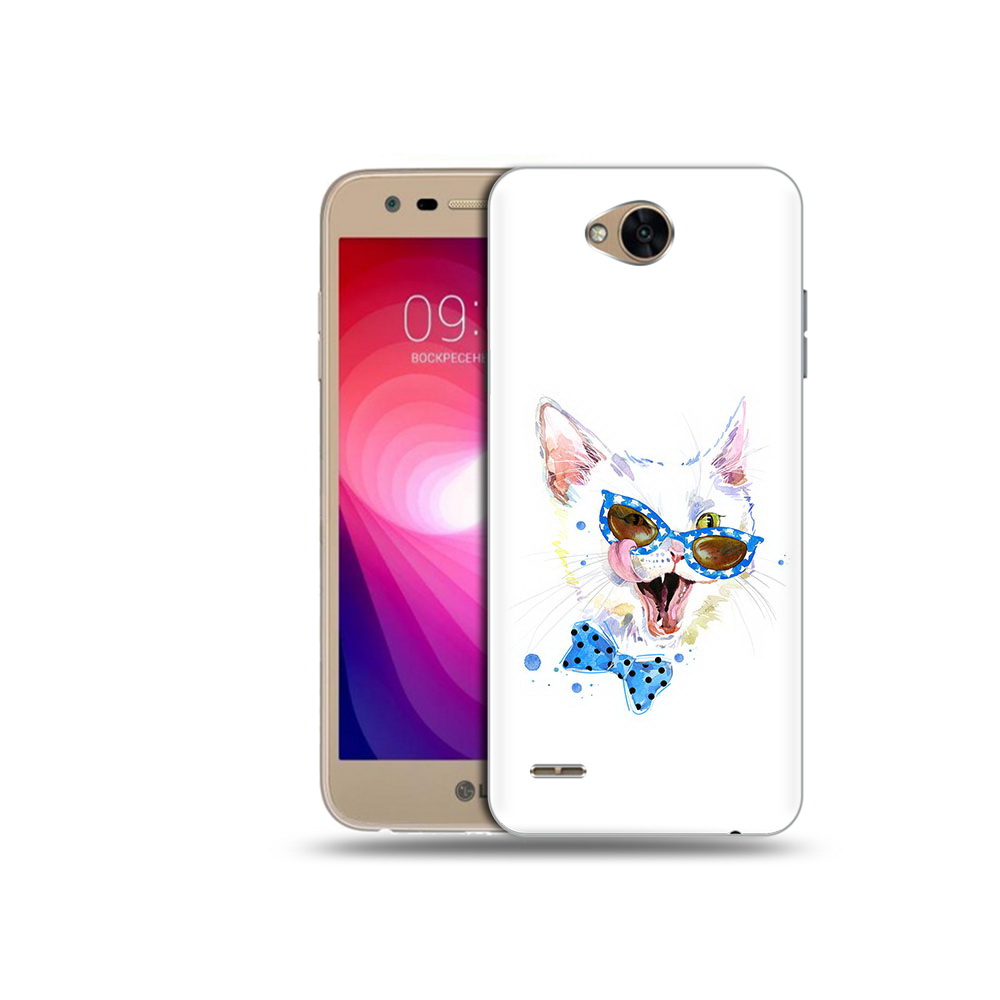 

Чехол MyPads Tocco для LG X Power 2 белый кот, Прозрачный, Tocco