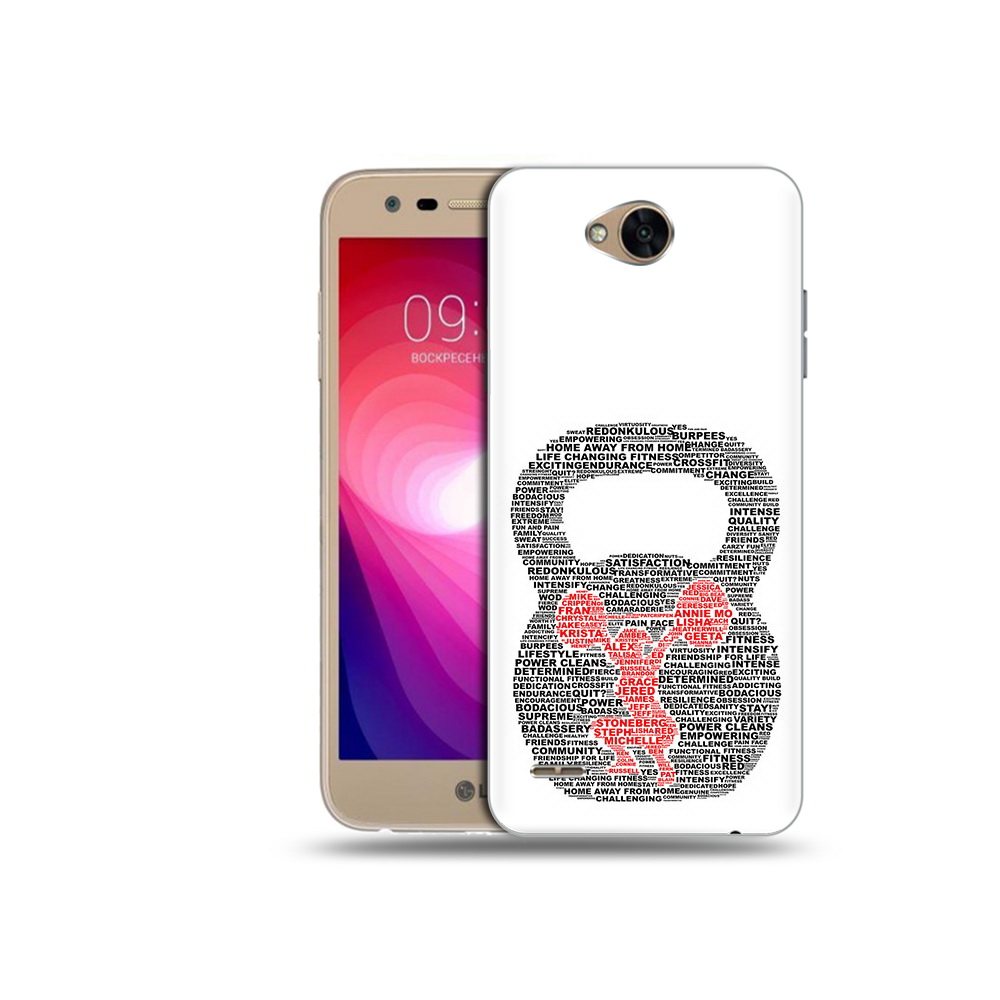 

Чехол MyPads Tocco для LG X Power 2 бодибилдинг гиря из слов, Прозрачный, Tocco