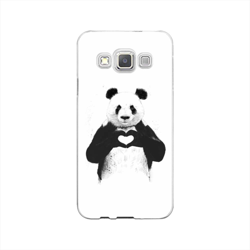 

Чехол Awog на Samsung Galaxy A3 / Самсунг A3 "Панда love", Серебристый, 20150-10
