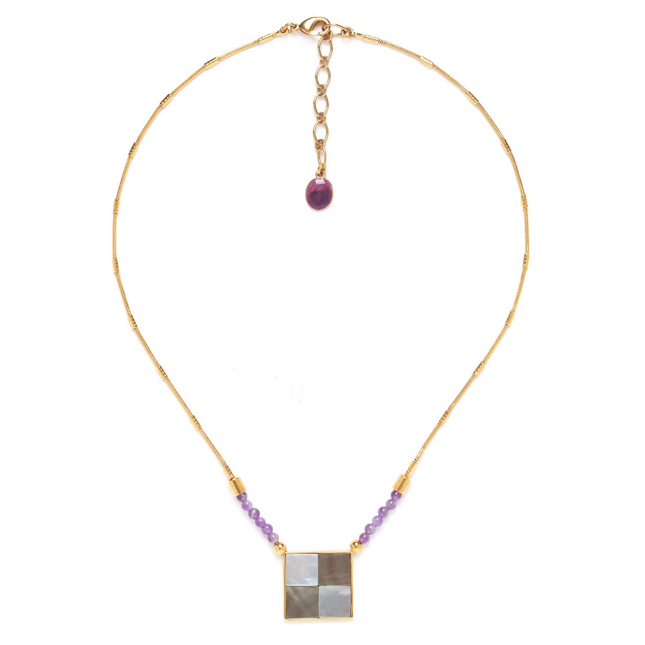 

Колье из бижутерного сплава с аметистом 48,5 см Nature Bijoux NB21.1-15-41522, NB21.1-15-41522