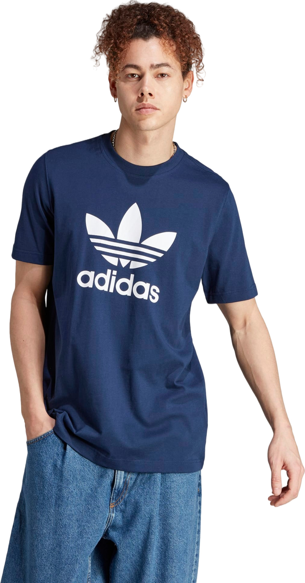 

Футболка мужская Adidas TREFOIL T-SHIRT синяя XS, Синий, TREFOIL T-SHIRT