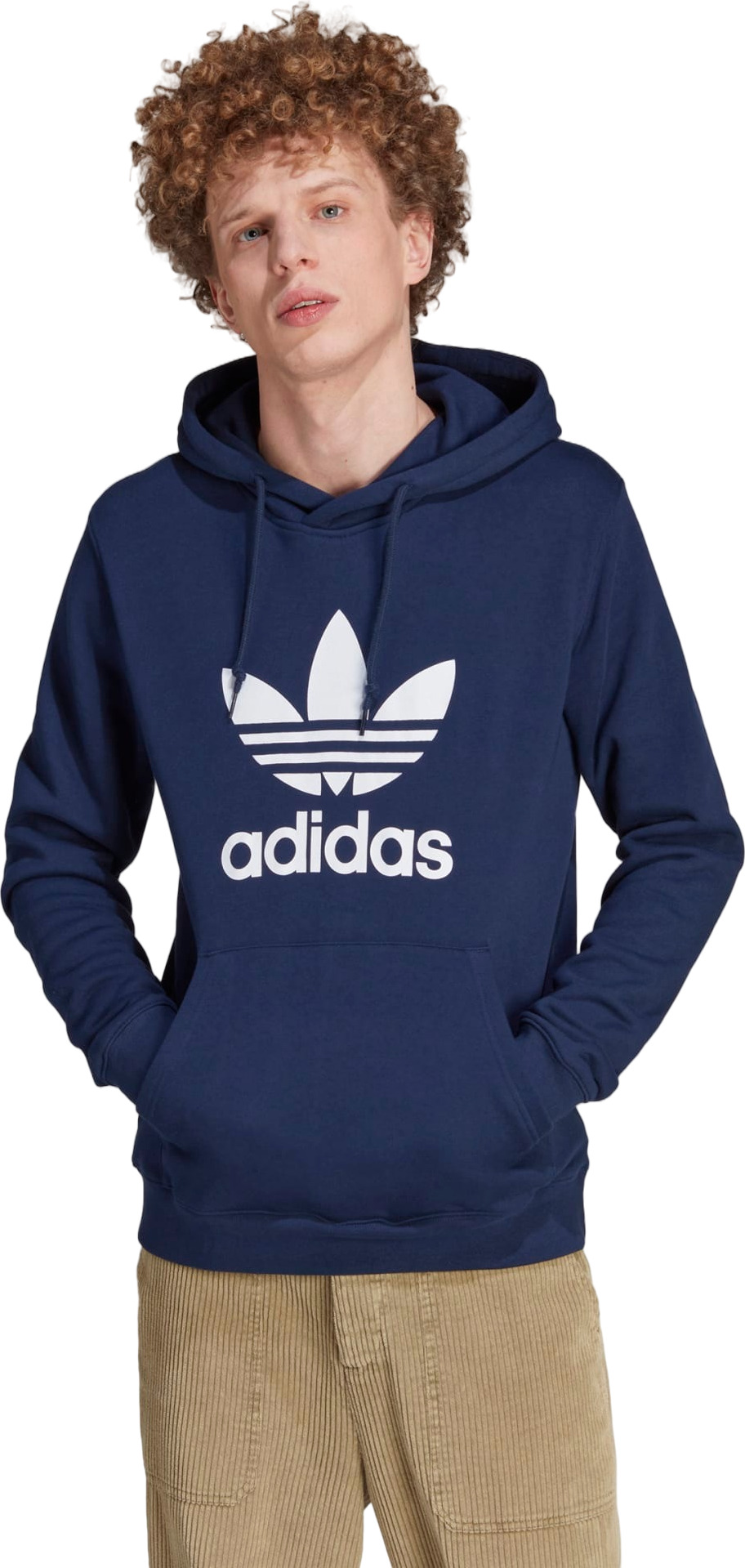 Худи мужское Adidas TREFOIL HOODY синее XS