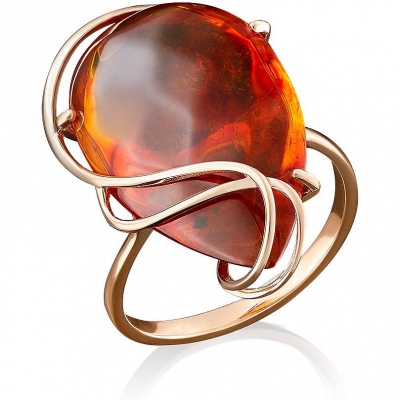 

Кольцо из красного золота с янтарем р. 16 PLATINA jewelry 01-4860-00-271-1110-46, 01-4860-00-271-1110-46