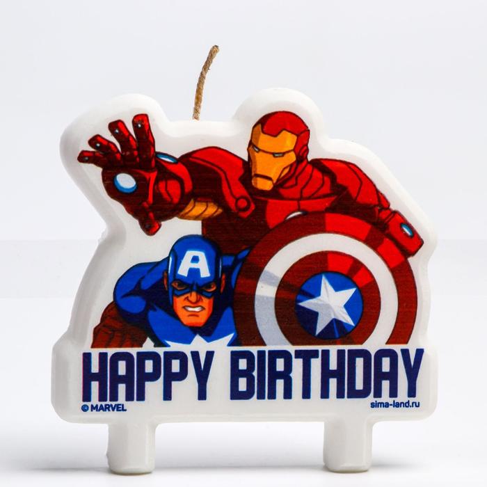 

Свеча в торт "Happy Birthday", Мстители, Мстители