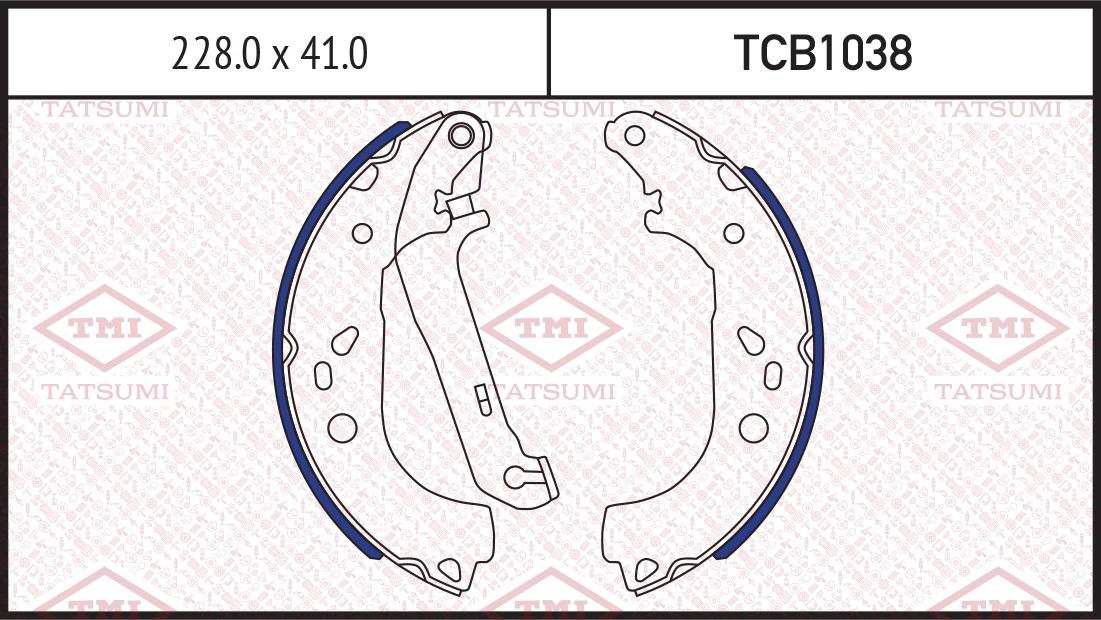 

Тормозные колодки Tatsumi барабанные tcb1038, Колодки тормозные барабанные Tatsumi tcb1038 Tatsumi tcb1038