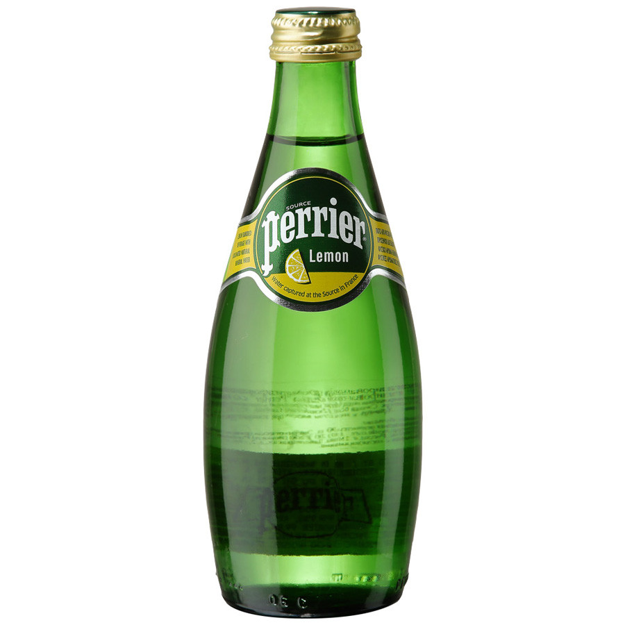Вода питьевая минеральная столовая Perrier природная Лимон сильногазированная 0.33 л