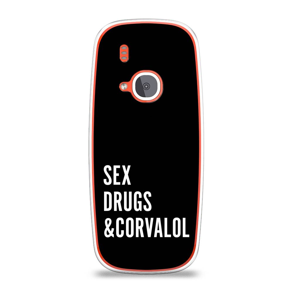 

Чехол на Nokia 3310 (2017) "Corvalol", Черный;серый;белый, 120550-6
