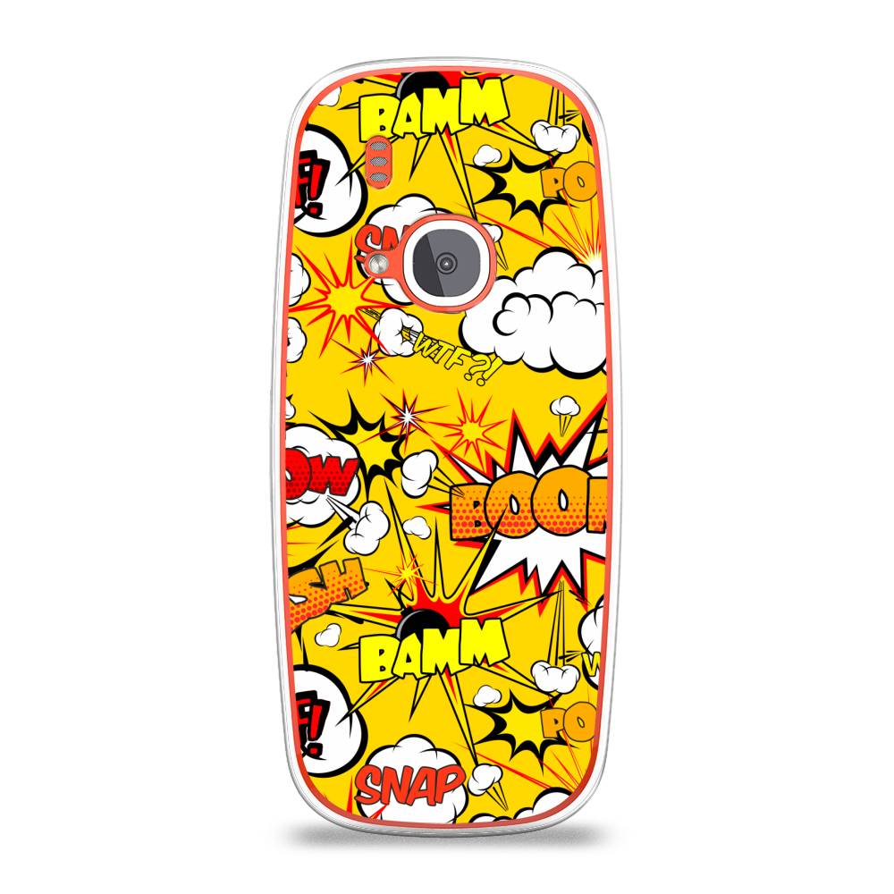 

Чехол на Nokia 3310 (2017) "Поп Арт эффекты", Желтый;белый;оранжевый, 120550-6