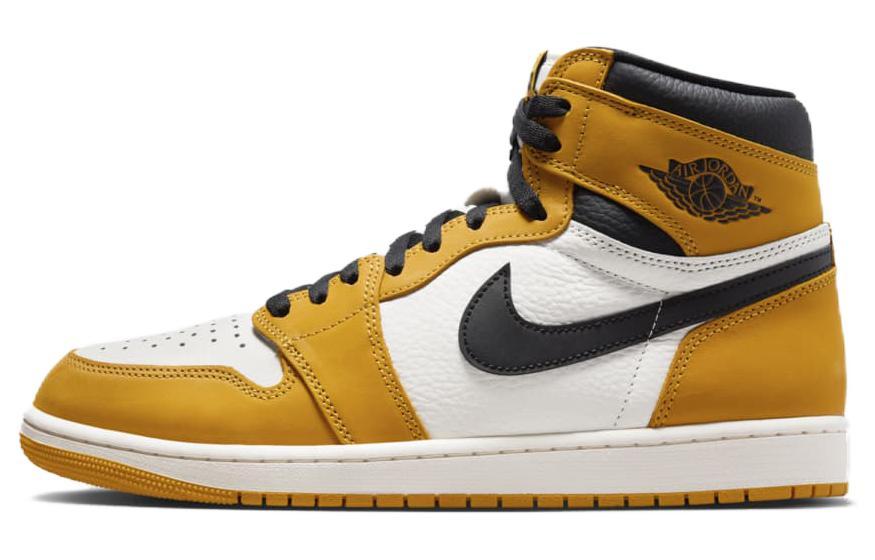 

Кеды унисекс Jordan Air Jordan 1 High OG Yellow Ochre желтые 40.5 EU, Желтый, Air Jordan 1 High OG Yellow Ochre