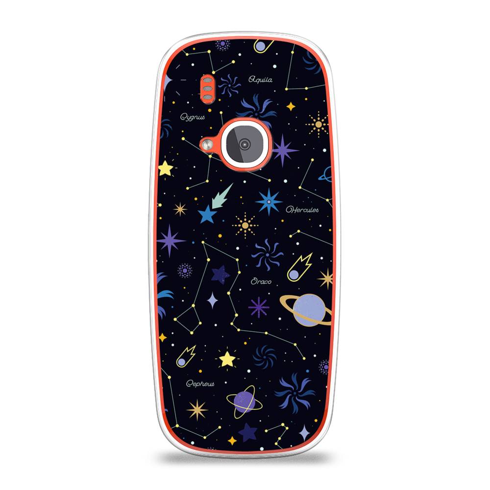 

Чехол на Nokia 3310 (2017) "Цветной космос", Желтый, 120550-2